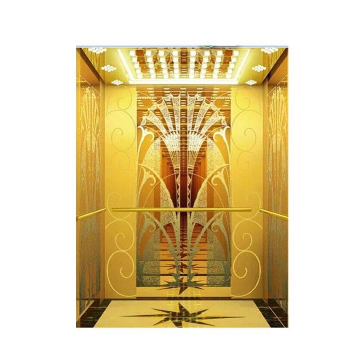 Etched-Stainless-Steel-Lift-Passenger-Elevator-For