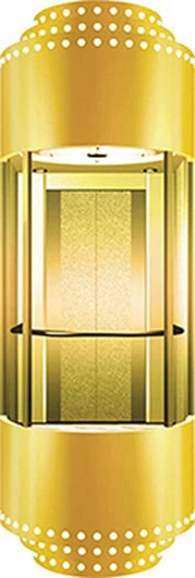 Desenk Elevator Semi-Round Panoramic Elevator with Glass Cabin for Sightseeing China Factory